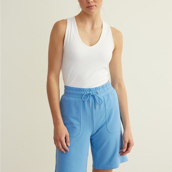 Reitmans Hyba | Ribbed Fitted Tank with V Neckline white womens medium - Picture 1 of 8